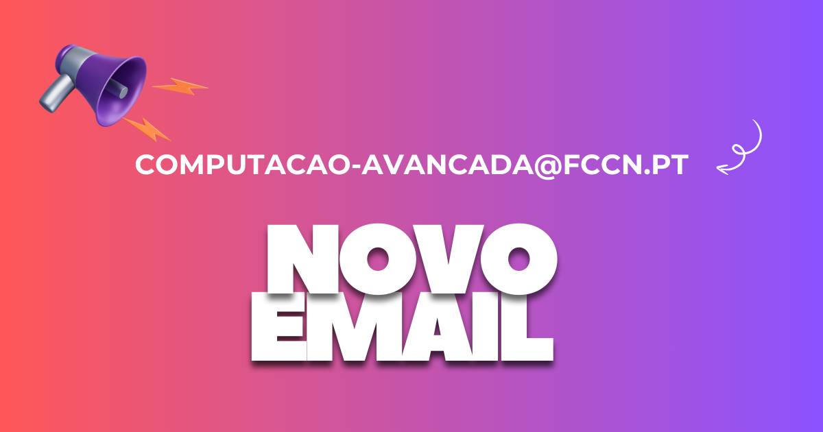 Novo email RNCA computacao-avancada@fccn.pt